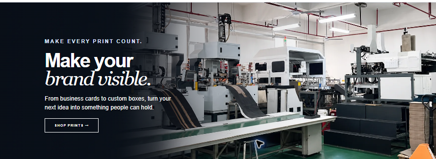 Vobom custom packaging sourcing with commercial print equipment