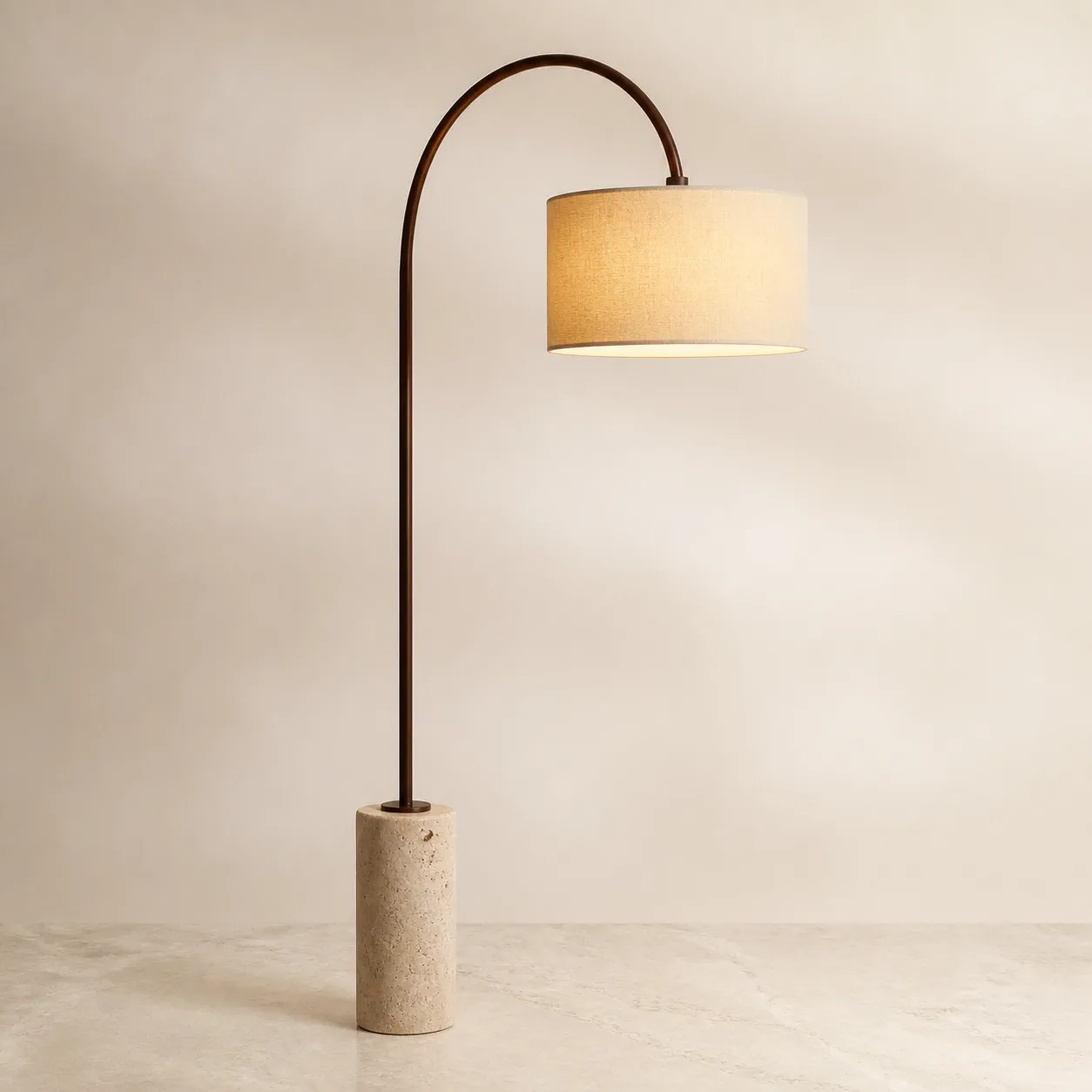 Arc Travertine Floor Lamp