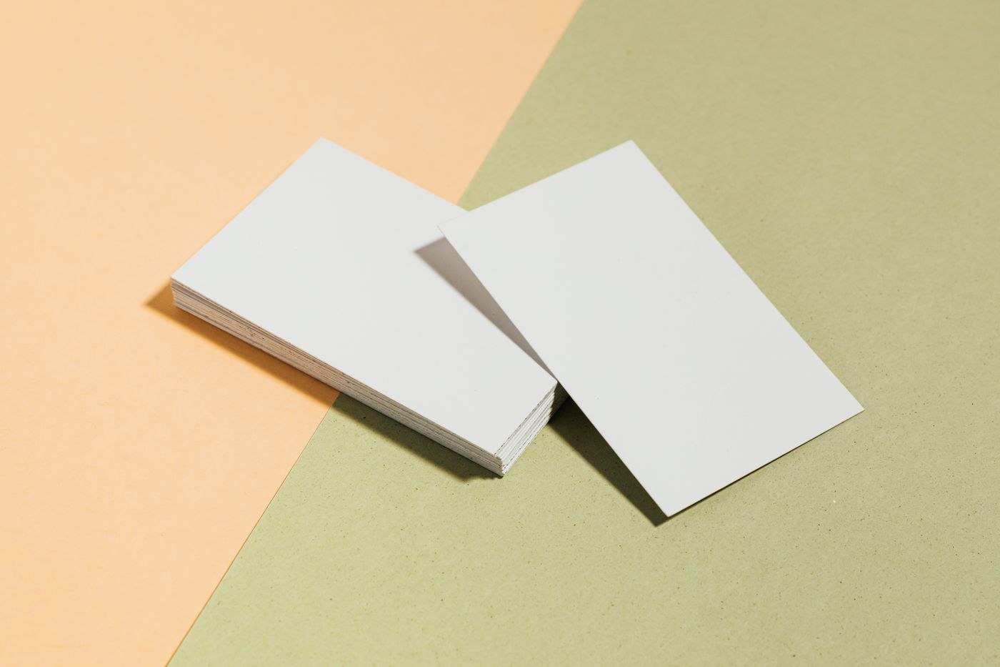 Blank business card product samples