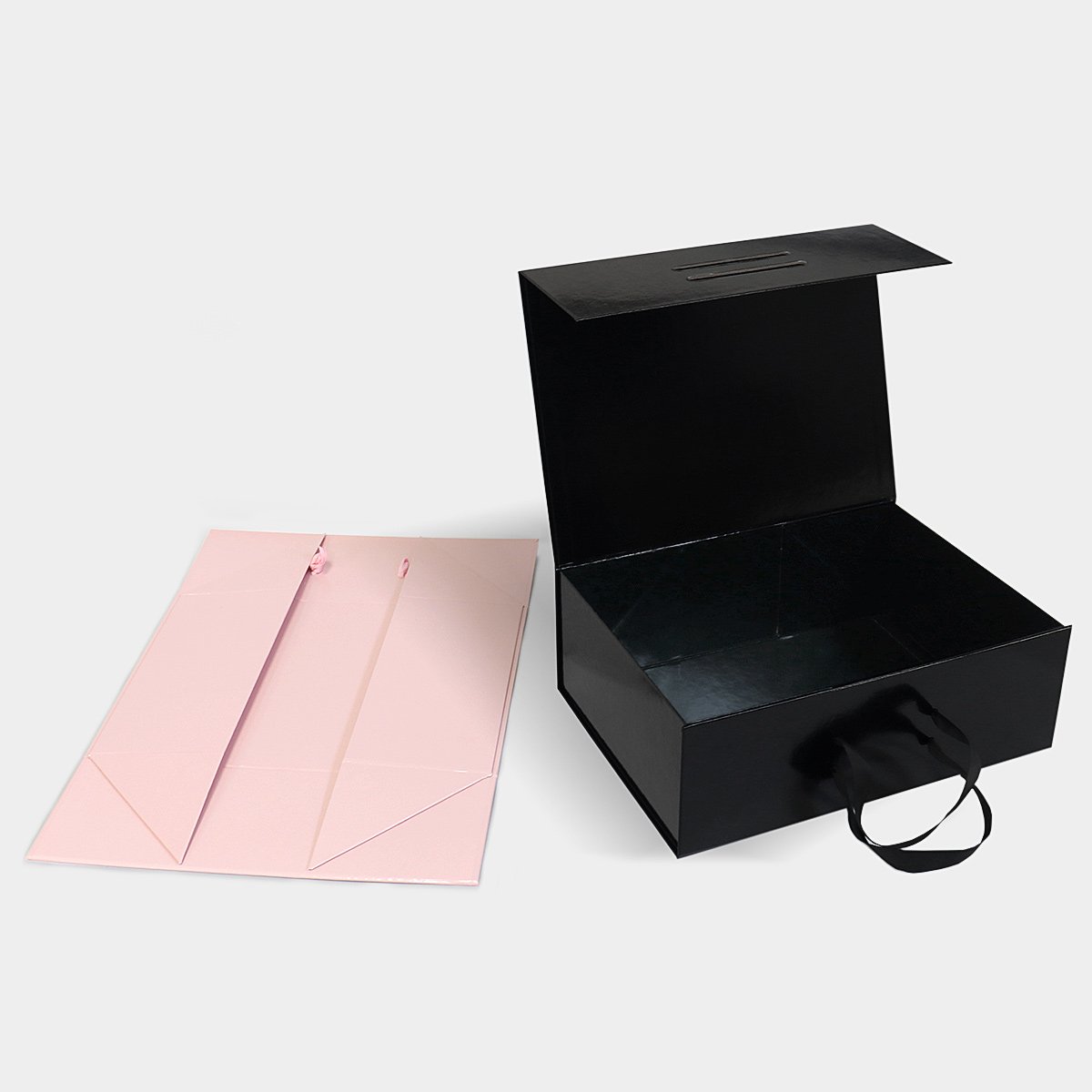 Ribbon handle packaging box