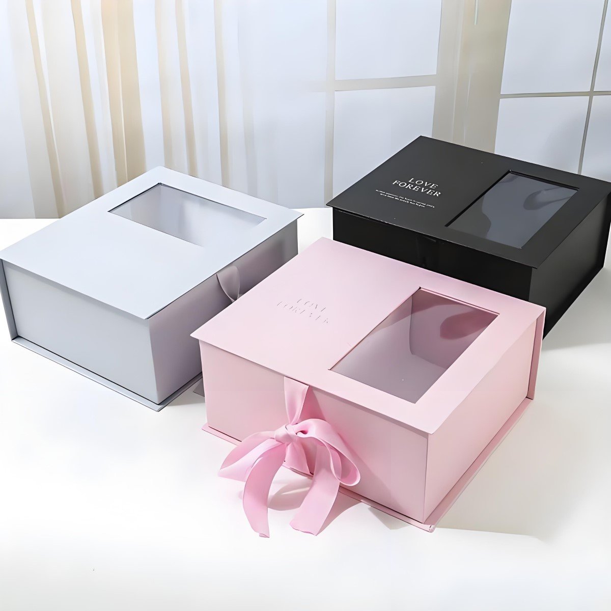 Window folding gift box product photo