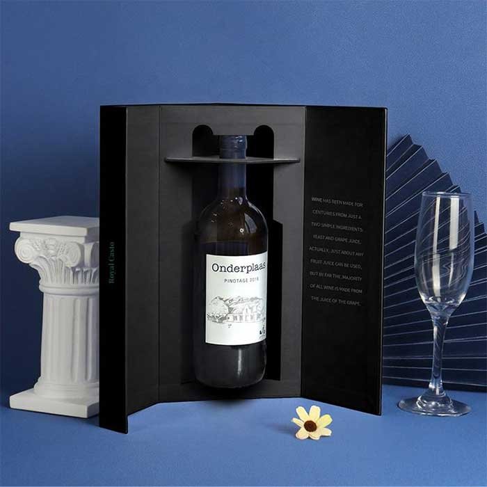 Custom Foldable Wine Bottle Box reference 3
