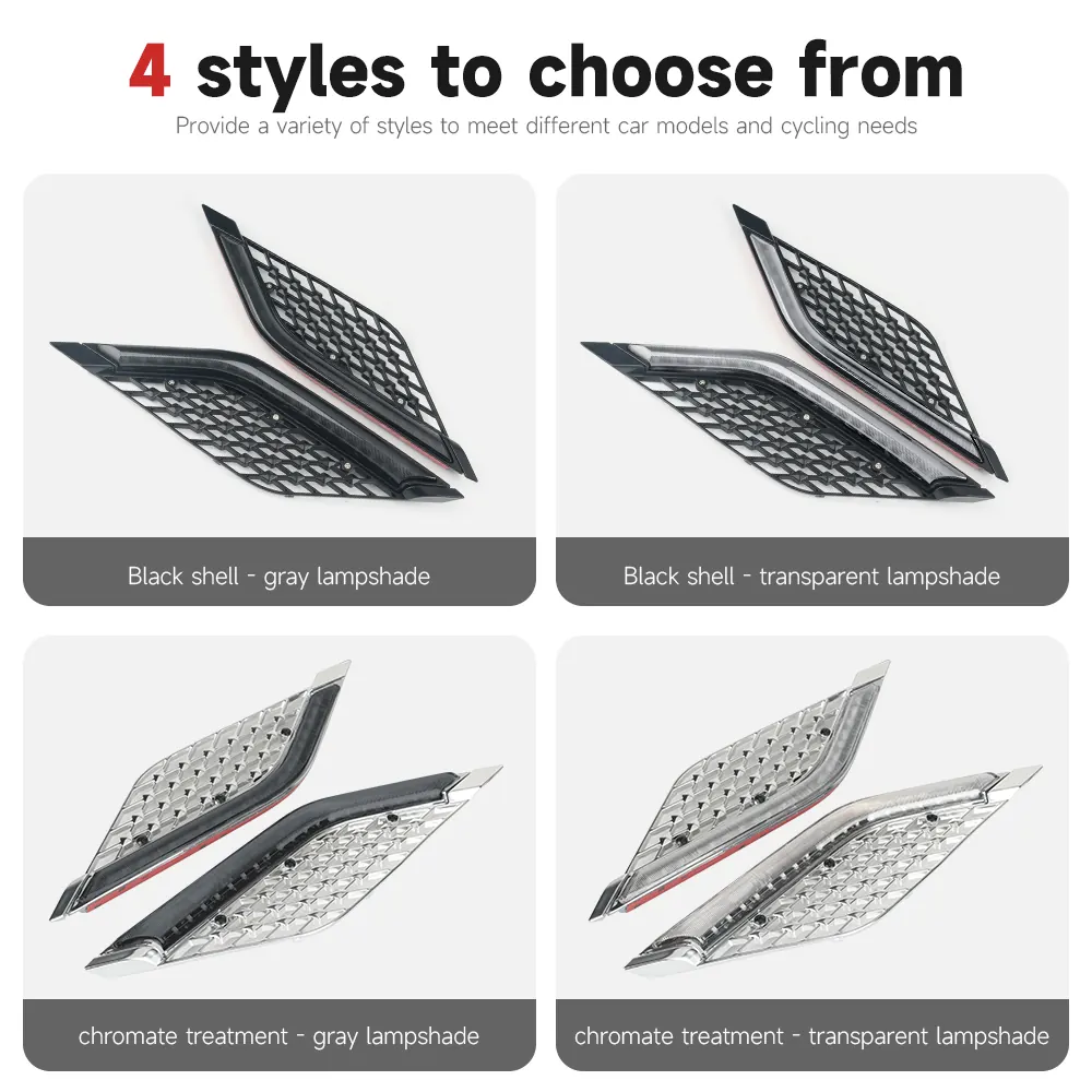 For Honda Gold Wing 1800 GL1800 Tour DCT Airbag 2018-2023 Motorcycle LED Radiator Grill Panels Decor