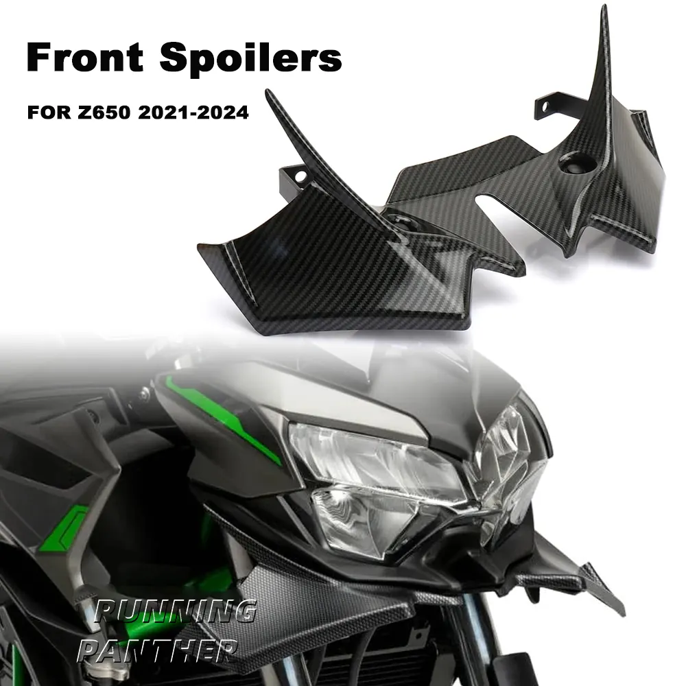 For KAWASAKI Z650 z650 Z 650 2021 2022 2023 2024 Motorcycle Sport Downforce Naked Front Spoilers Aer