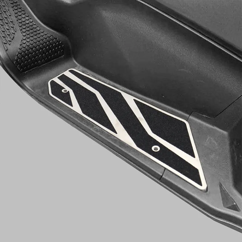 Motorcycle Accessories Stainless Steel Footrest Footpads Black Foot Pedal Pad Footboard Skid Plate