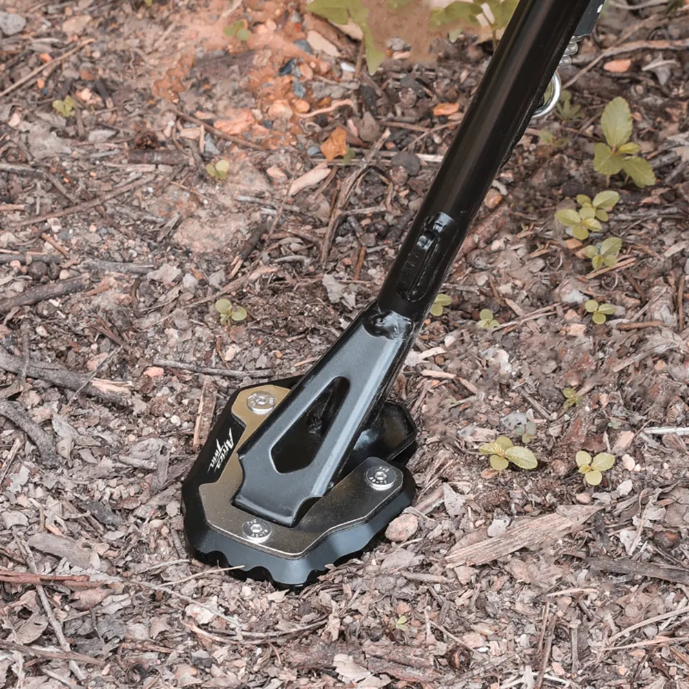 Motorcycle Aluminum Kickstand Extender Foot Side Stand Extension Enlarged Base