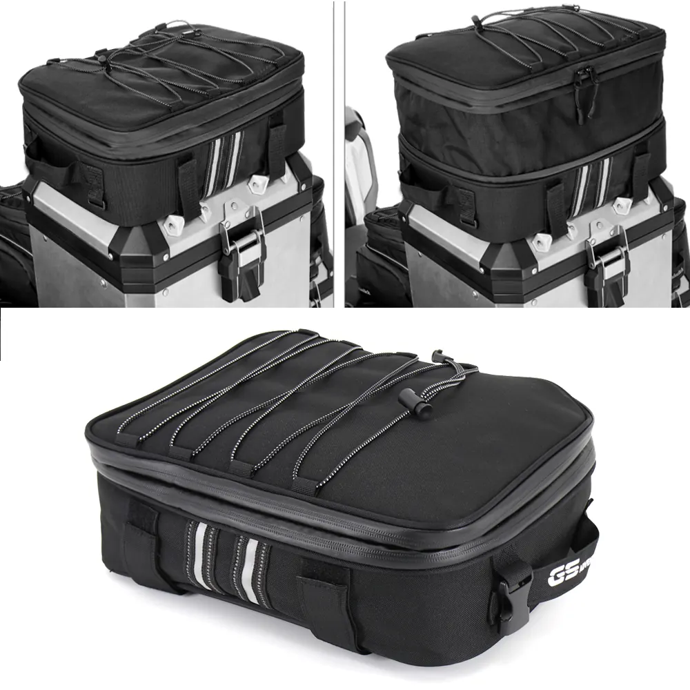 Motorcycle Rack Top Box Panniers Top Bag Case Saddle Waterproof Storage Luggage Bags