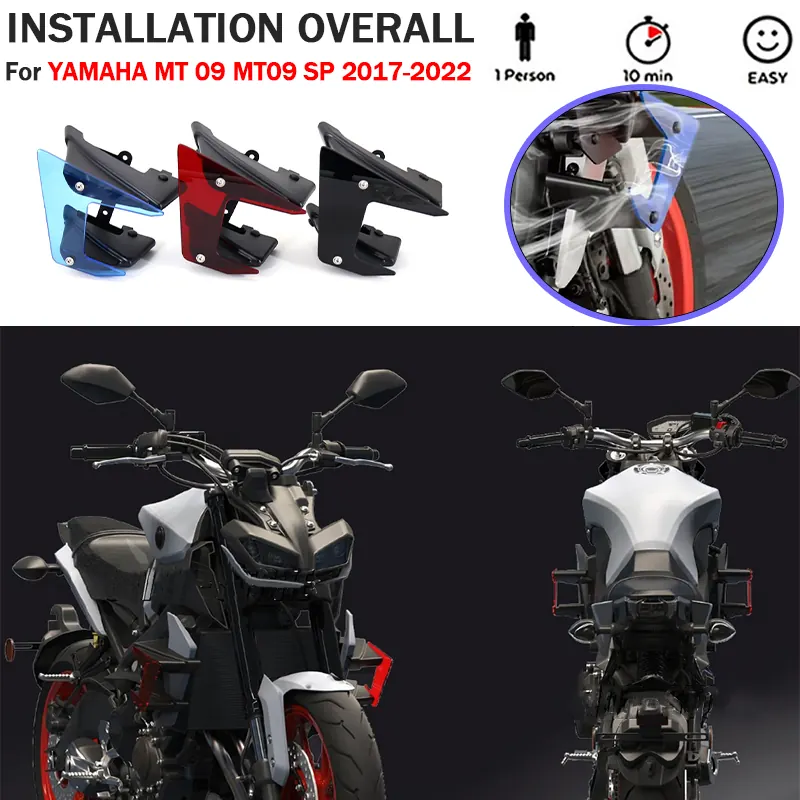 Motorcycle Winglet Aerodynamic Side Wing Downforce Spoilers Wind Deflector