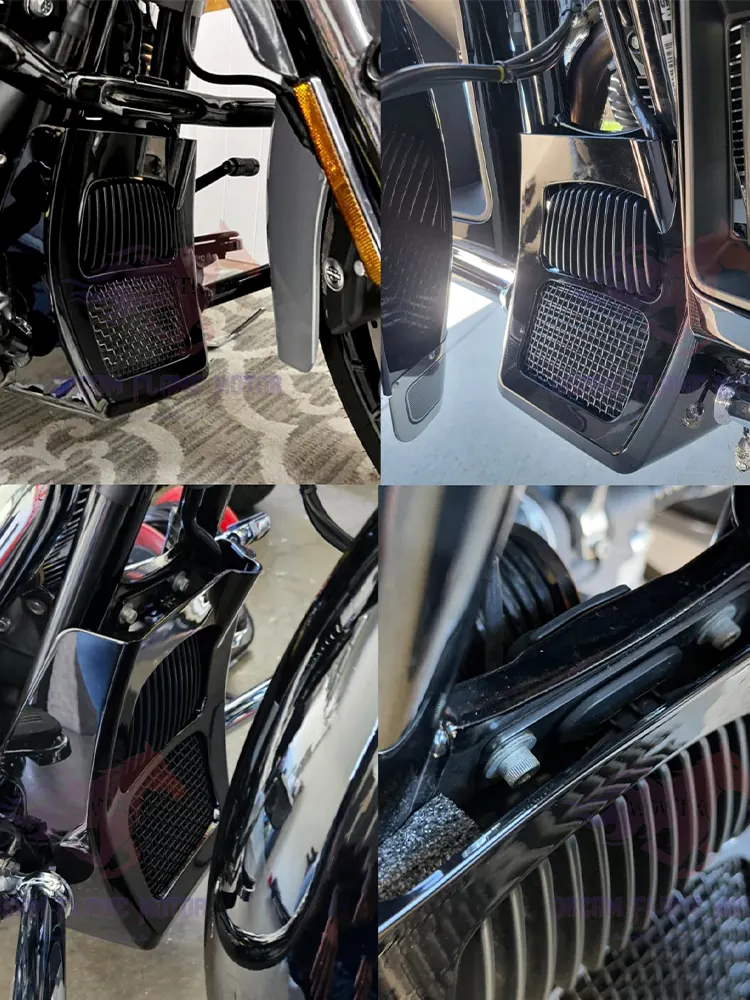 Motorcycles Fairing Front Spoiler Radiator Chin Cover Set Oil Cooler