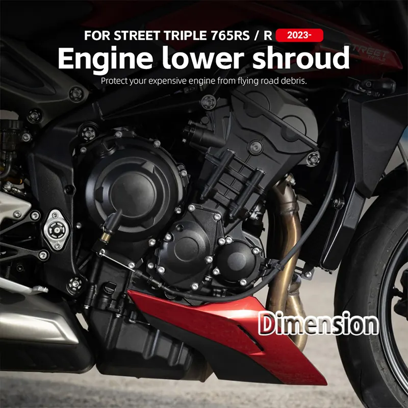 Street Triple 765 RS R 765RS 765R 2023 2024 排气管挡泥板保护