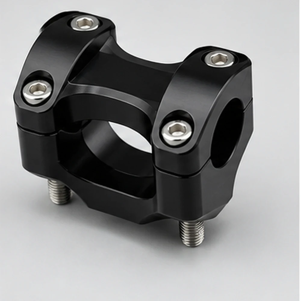Black CNC handlebar clamp